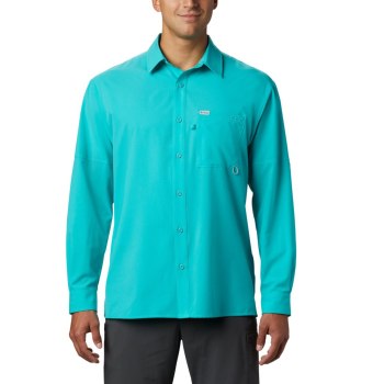 Columbia Muške Košulje - PFG Zero Rules Woven Long Sleeve Svijetlo Tirkizne | RDZA-83620
